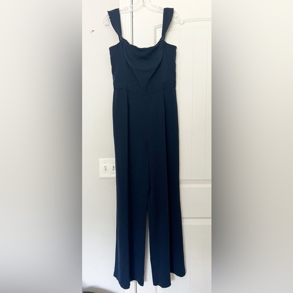 Jay Godfrey Brin Jumpsuit in Midnight Navy Blue - Picture 3 of 8
